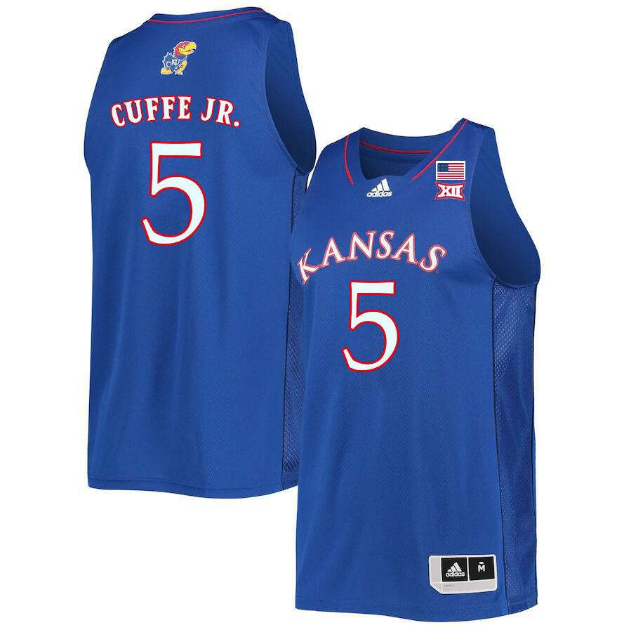 Men #5 Kyle Cuffe Jr. Kansas Jayhawks College Basketball Jerseys Sale-Royal